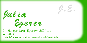 julia egerer business card